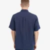 Chemise à manches courtes en lin - Bleu pétrole