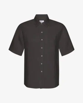 Chemise à manches courtes en lin - Gris lave