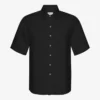 Chemise à manches courtes en lin - Noir intense