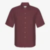 Chemise à manches courtes en lin - Rouge sang de bœuf