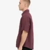 Chemise à manches courtes en lin - Rouge sang de bœuf