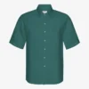 Chemise à manches courtes en lin - Vert océan