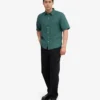Chemise à manches courtes en lin - Vert océan