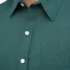 Chemise à manches courtes en lin - Vert océan