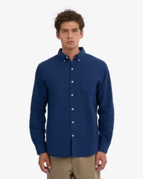 Chemise Organic Button Down – Bleu marine