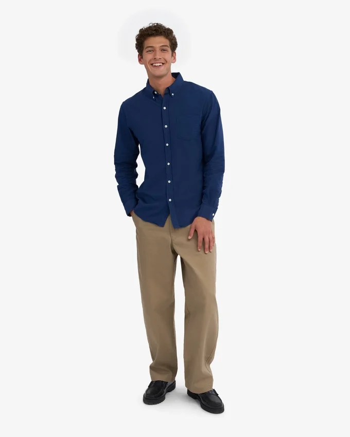 Chemise Organic Button Down - Bleu marine