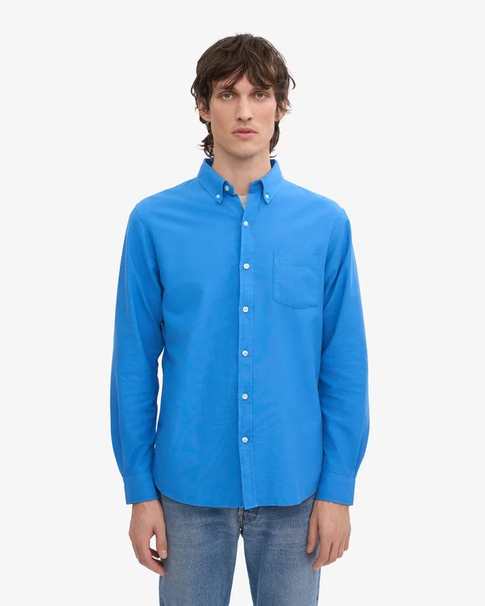 Chemise Organic Button Down en coton bio - Bleu Pacifique