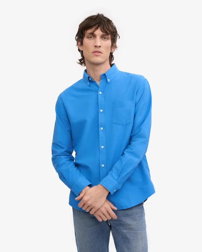 Chemise Organic Button Down en coton bio - Bleu Pacifique