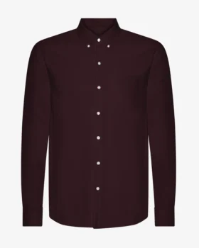 Chemise Organic Button Down en coton bio - Rouge sang de bœuf