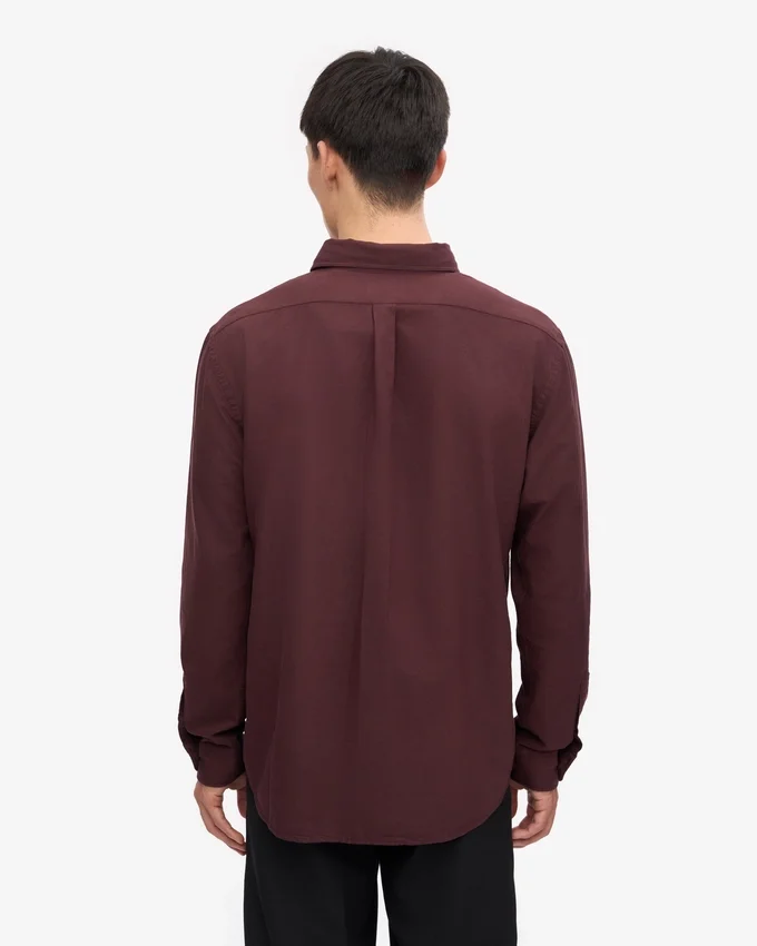 Chemise Organic Button Down en coton bio - Rouge sang de bœuf