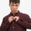 Chemise Organic Button Down en coton bio - Rouge sang de bœuf