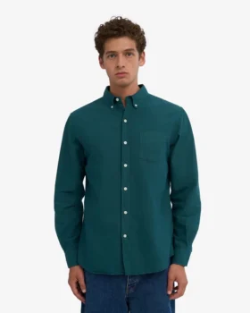 Chemise Organic Button Down – Vert océan
