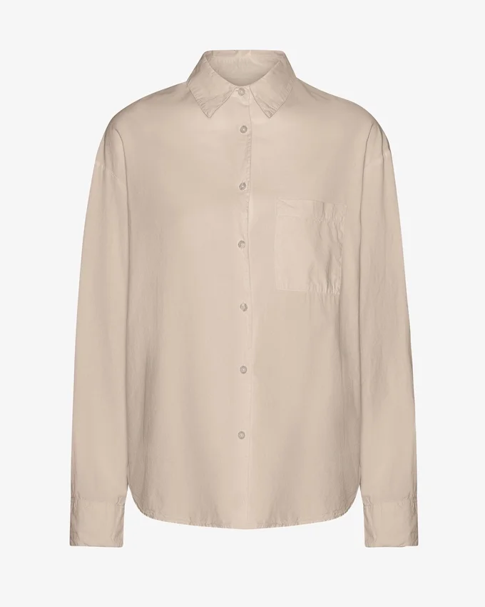Chemise oversize bio - Blanc ivoire