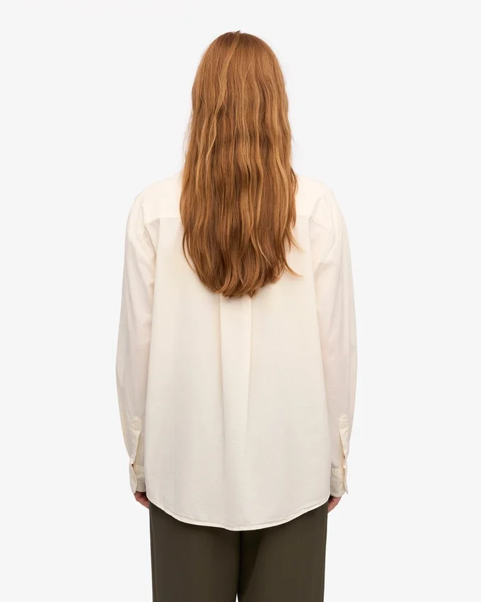 Chemise oversize bio - Blanc ivoire