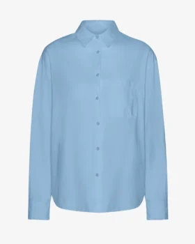 Chemise oversize bio - Bleu bord de mer