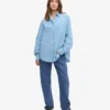 Chemise oversize bio - Bleu bord de mer