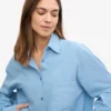 Chemise oversize bio - Bleu bord de mer