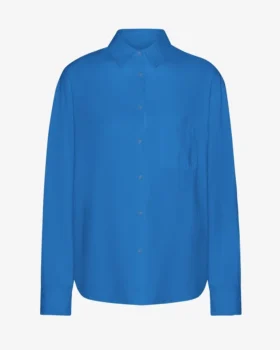 Chemise oversize bio - Bleu Pacifique