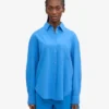 Chemise oversize bio - Bleu Pacifique
