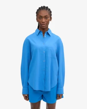 Chemise oversize bio – Bleu Pacifique