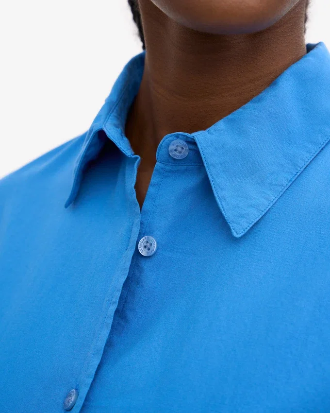 Chemise oversize bio - Bleu Pacifique
