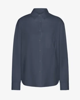 Chemise oversize bio - Bleu pétrole