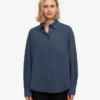 Chemise oversize bio - Bleu pétrole