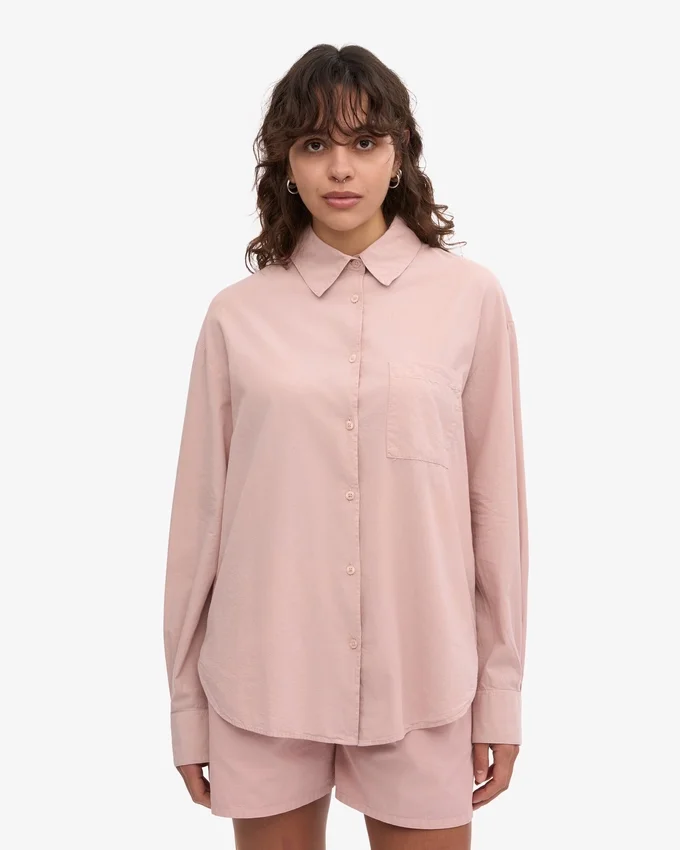 Chemise oversize bio - Rose délavé