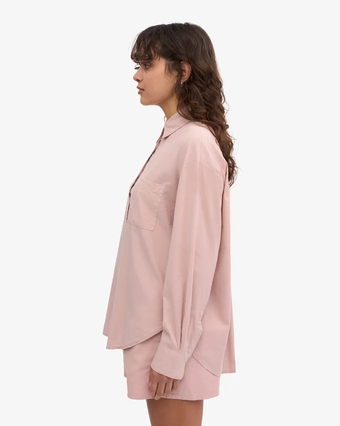 Chemise oversize bio - Rose délavé