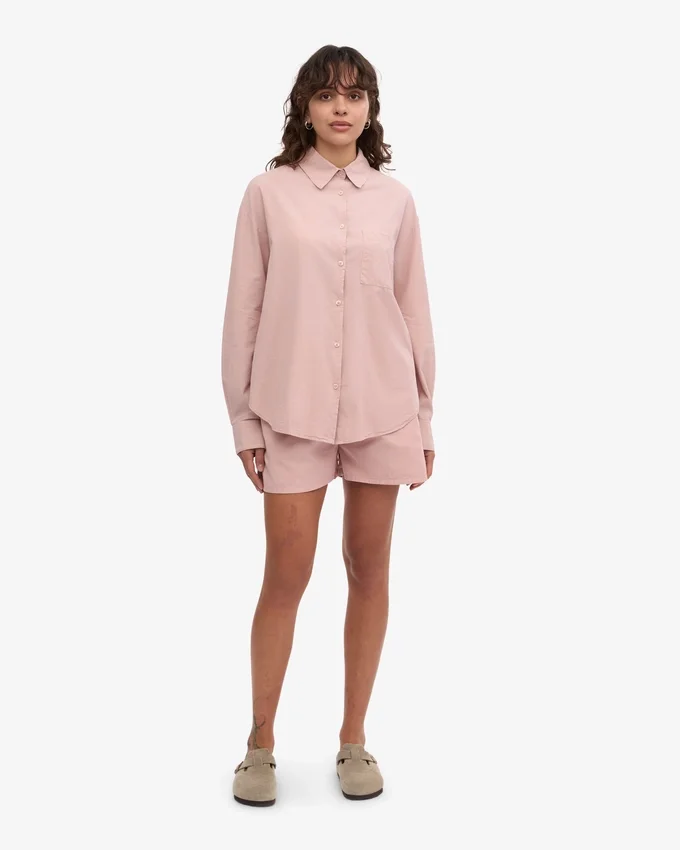 Chemise oversize bio - Rose délavé