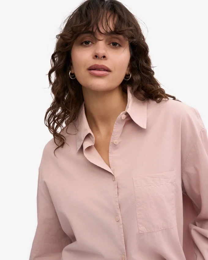 Chemise oversize bio - Rose délavé