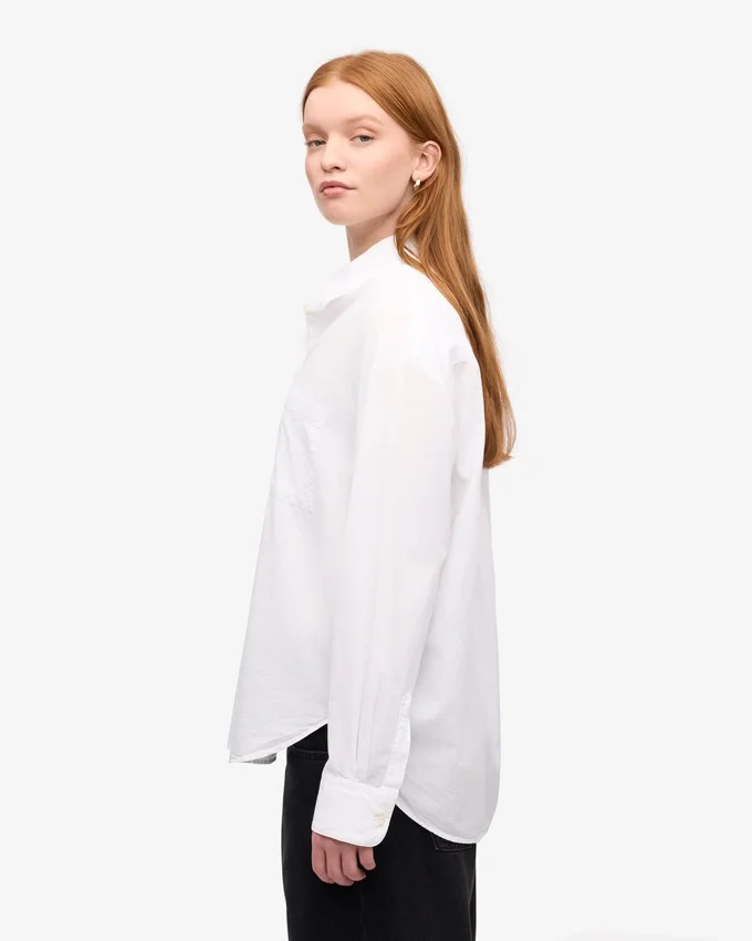 Chemise oversize en coton bio - Blanc optique