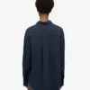 Chemise oversize en coton bio - Bleu marine