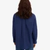 Chemise oversize en coton bio - Bleu marine