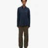 Chemise oversize en coton bio - Bleu marine