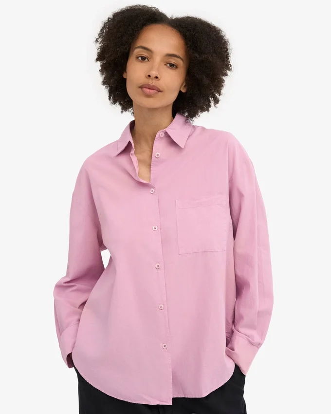 Chemise oversize en coton bio - Fleur de cerisier