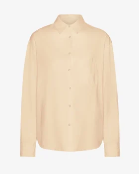 Chemise oversize en coton bio - Jaune pâle