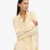 Chemise oversize en coton bio - Jaune pâle