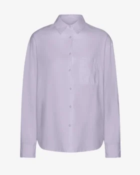 Chemise oversize en coton bio - Lavande douce