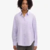 Chemise oversize en coton bio - Lavande douce
