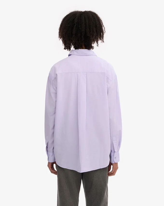 Chemise oversize en coton bio - Lavande douce