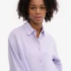 Chemise oversize en coton bio - Lavande douce