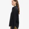 Chemise oversize en coton bio - Noir profond