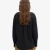 Chemise oversize en coton bio - Noir profond