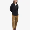 Chemise oversize en coton bio - Noir profond