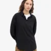 Chemise oversize en coton bio - Noir profond