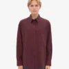 Chemise oversize en coton bio - Rouge sang de bœuf