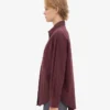 Chemise oversize en coton bio - Rouge sang de bœuf