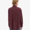 Chemise oversize en coton bio - Rouge sang de bœuf