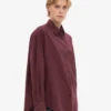 Chemise oversize en coton bio - Rouge sang de bœuf